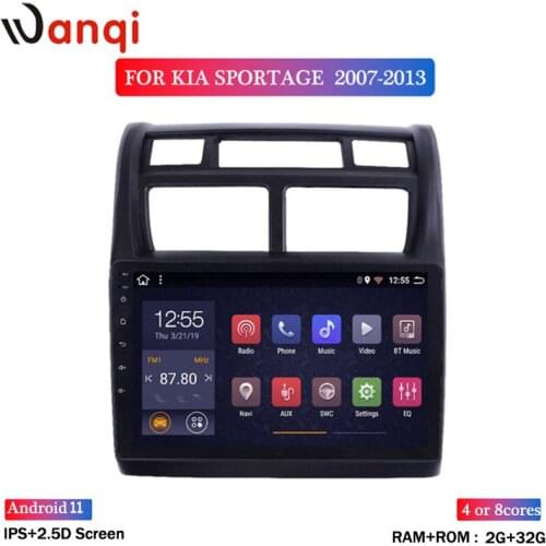 Wan qi 2G RAM 32G ROM 9 inch full touch Android 8.1 Car DVD Player GPS Navigation Multimedia for Kia sportage 2007-2013