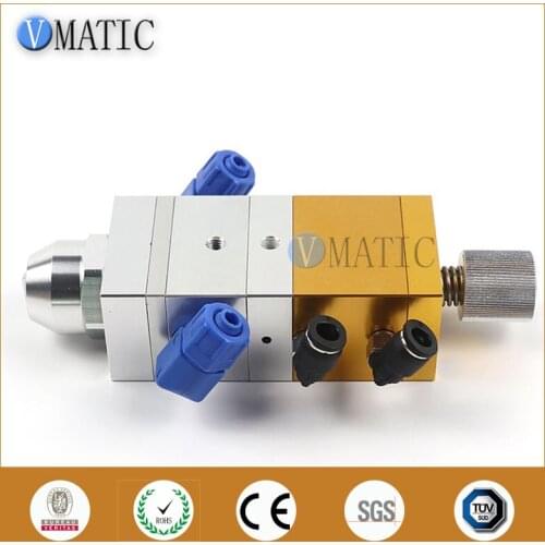 Free Shipping Single Cylinder Two Fluid Suction Adjustable ABS Double Liquid Dispensing Valve Double Rubber Mixing Valve 1: 1