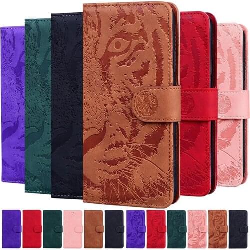 Tiger Etui Card Holster Wallet Flip Stand Cases For Samsung Galaxy S20 FE 5G S10 Lite S10E S9 S8 Plus Note 20 Ultra Back Cover