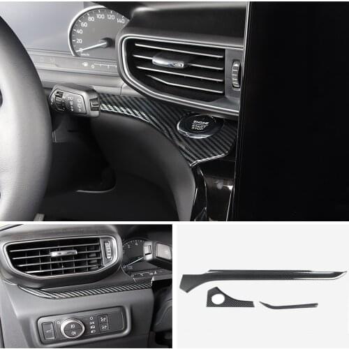For Ford Explorer 2020 2021 Carbon Fiber Interior Center Control Cover Sticker Trim Decoration Frame Car Styling