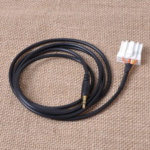 DWCX New DIY 3.5mm AUX Audio CD Male Interface Adapter Cable for Phone Music Player for Mazda 2 3 5 6 2006 2007 2008 2009 - 2013