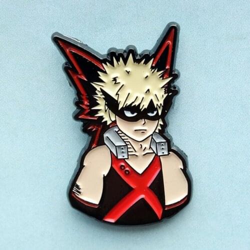 Classic Anime Katsuki Bakugo My Hero Academia Enamel Brooch Pin Backpack Hat Bag Lapel Pins Badges Fashion Jewelry Accessories