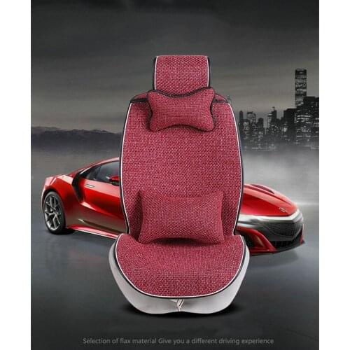 Linen Fabric Universal Car Seat Cover for h7 led h4 t10 led volkswagen polo passat b5 golf 4 stickers on cars auto accessorie