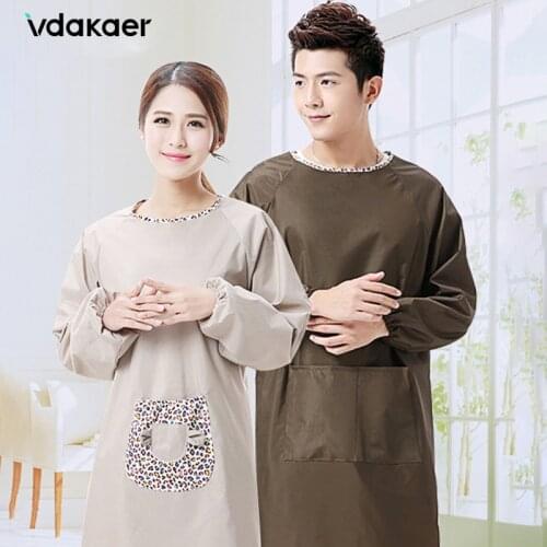 Men and women cooking kitchen restaurant chef bib apron classic dress with pocket household Coffee Shop cleaning tool apron