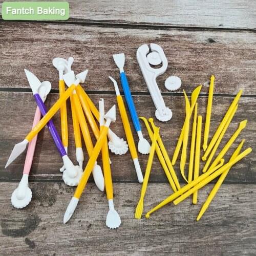 Set Pastry Carving Cutter Sugar Craft Flower Sculpture Group Chocolate Fondant Cake Engraving Tools DIY Baking Decorating Mould