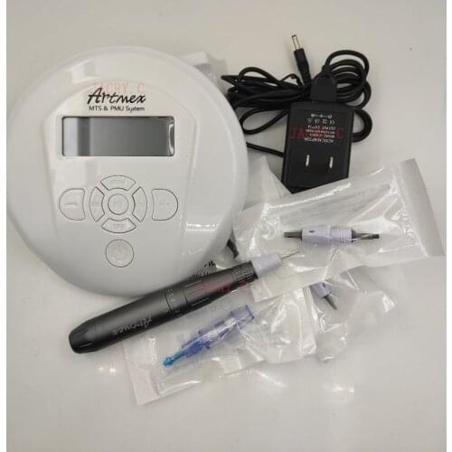 Artmex V6 Tattoo Machine Kits Digital Control Panel Permanent Tattoo Eyebrow Lip Pen Micropigmentation Device For MTS PMU System