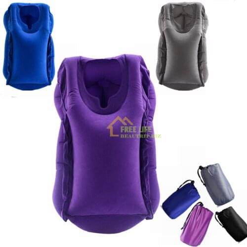 Inflatable Cushion Travel Pillow The Most Diverse & Innovative Pillow for Traveling 2017 Airplane Pillows Neck Chin Head Support