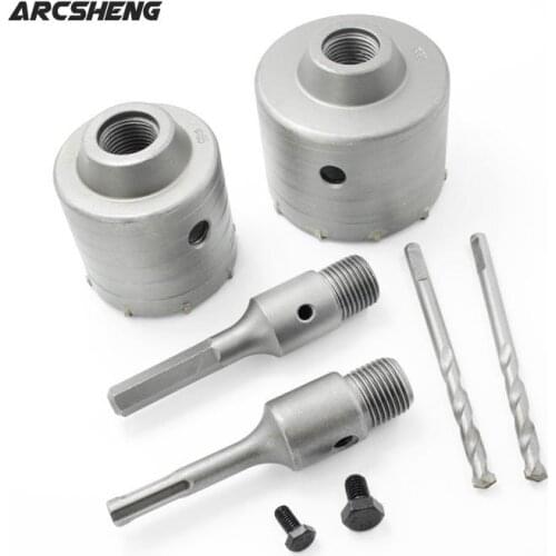 Wall Hole Saw Centre Drill Bit Shank Wrench Kit For Concrete Cement Stone Guide Tools Power Drill Tools