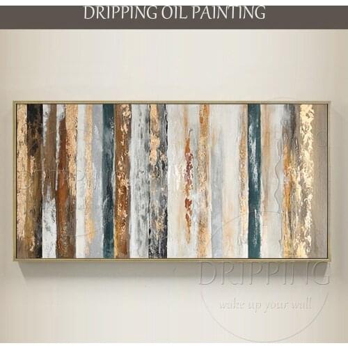 New Arrivals Hand-painted High Quality Contemporary Abstract Oil Painting on Canvas Large Canvas Painting Abstract Gold Painting