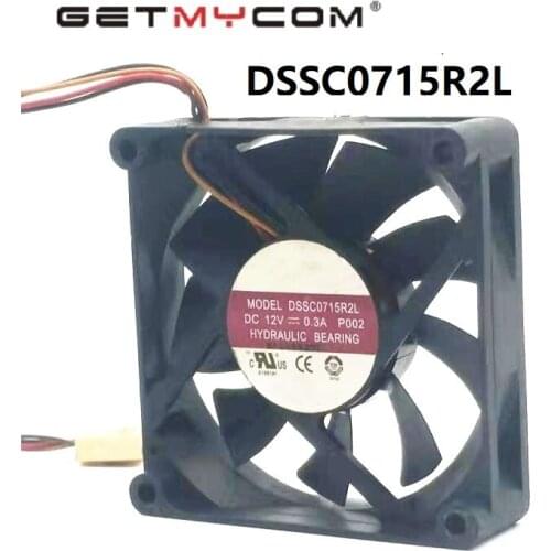 Getmycom Original DSSC0715R2L DC 70x70x15mm 12V 0.3A 100mm 4-wire 4-pin connector Server Square Cooling fan