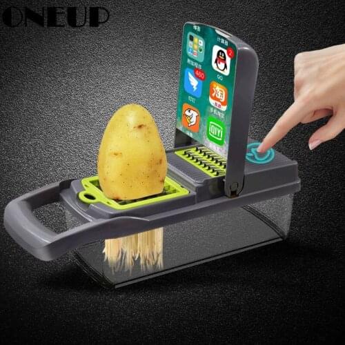 ONEUP Vegetable Fruit Slicer Grater Cutter Peeler Multifunctional Potato Peeler Carrot Grater Drain Basket 2020 New Kitchen Tool