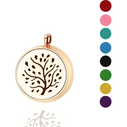 Stainless Steel Diffuser Locket Pendant 12mm Rose Gold Rainbow Black Essential Oil Aroma Free 10pads Fit Necklace Bracelet Gift