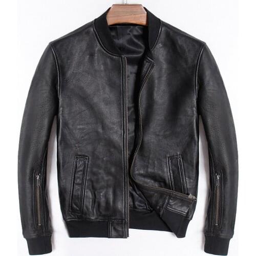 Simple Street Fashion Sheepskin Mens Jackets 5XL Plus Size Winter Genuine Leather Jacket andCoat Man Overcoat Ready Stock 2021