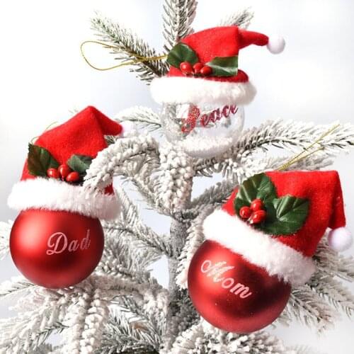 Christmas decorations scene layout gift ornaments pendant pendant ornaments 7CM painted Mom Dad two single