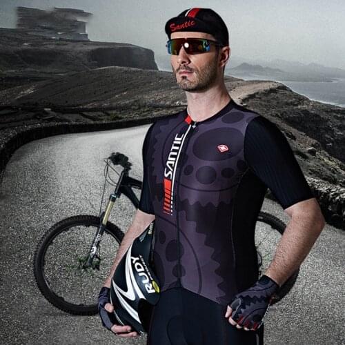 Santic Pro Spexcel Cycling Jersey MTB Downhill Jersey Maillot Equipe De France 2018 Sports Jerseys M7C02111