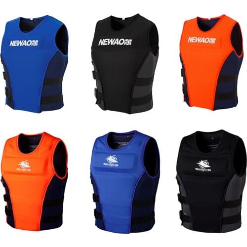 Adults Life Jacket Neoprene Safety Life Vest Water Sports Fishing Water Ski Vest Kayaking Boating Swimming Drifting Puddle Jumpe