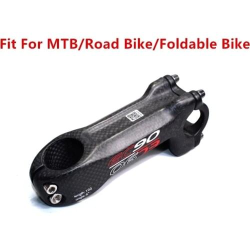 Full Carbon Fiber Stem Riser MTB Mountain Bike Road Bicycle Fit 28.6mm Fork 31.8mm Handlbar Angle 6 Degree Matte Glossy Color