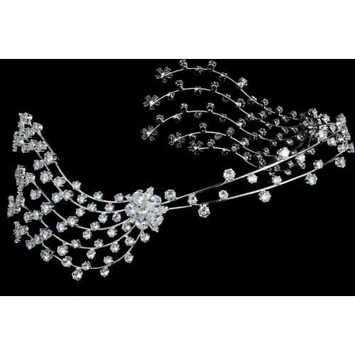 Women Designer Headbands Crystal Meteor Wave Elegant Headwear Rhinestone Crowns Bridal Hair Wear Prom Wedding Jewelry