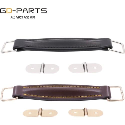 GD-PARTS 1PC Black Brown Vintage Leather Handle Strap For Marshall Fender Guitar Amplifier Speaker Cabinet Trunk Radio