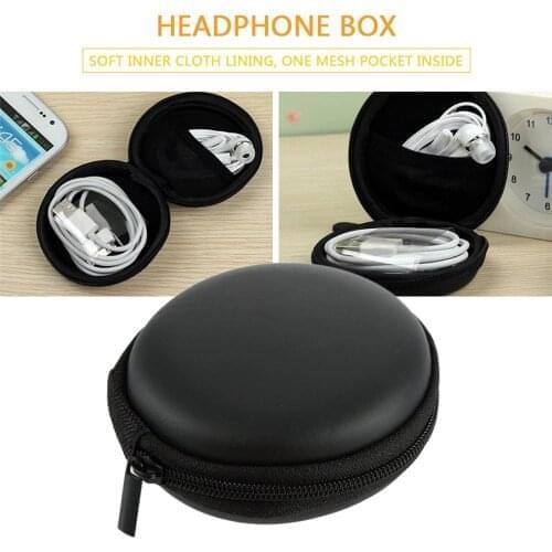 1 pc Durable EVA Black Portable Carrying Hard Holder Case Storage Bag for Earphone Headphone Memory Card for Easy Travel