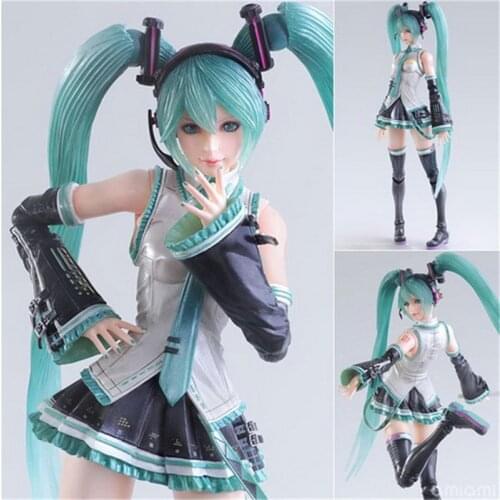 24cm Japan Anime kawaii Action Hatsune Miku Figures Toys Girls PVC Tetsuya Nomura Joint Activity Figure