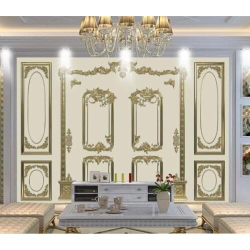 3d wallpaper murals custom living room bedroom home decor High-end modern Nordic metal carving decorative painting murals