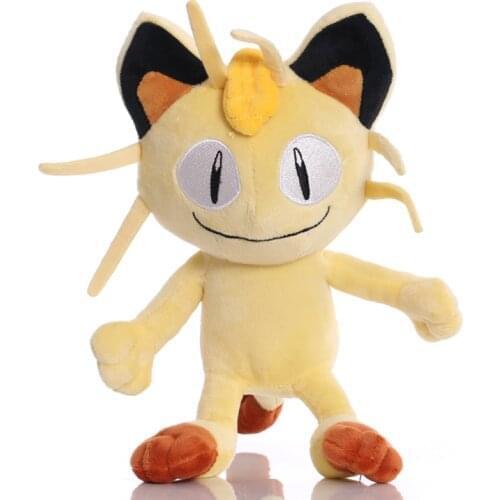 5pcs/lot TAKARA TOMY Pokemon 25cm Meowth Plush Toys Doll Meowth Soft Stuffed Plush Doll Peluches Gift for Children Kids