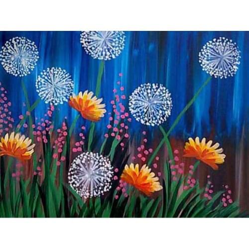 5D DIY Diamond Painting Colored dandelion Diamond Embroidery Mosaic Picture of Rhinestones Cross Stitch Home Decor Gifts
