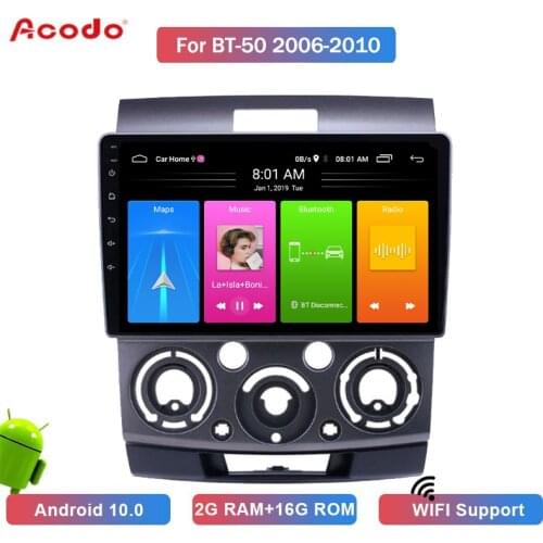 ACODO 2G RAM+16G ROM Android 10.0 Car Radio Multimedia Player For Mazda BT50 2006-2010/FORD Ranger /Everest Navigation GPS 2 din