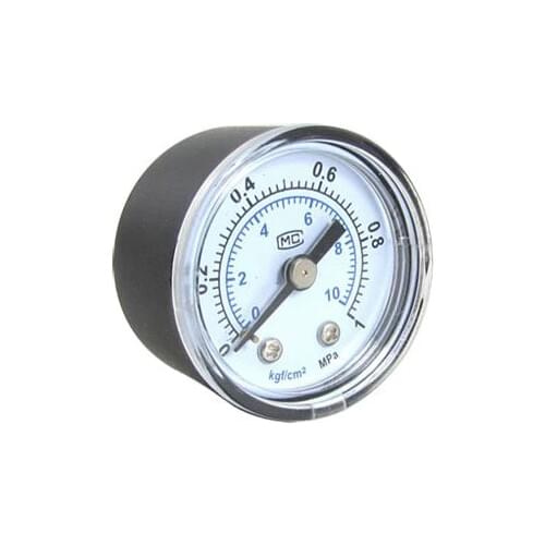 Free Shipping 12pcs A Lot PT1/4'' 1 MPa Round Dial Liquid Gaseous Metal Pressure Gauge GS-50
