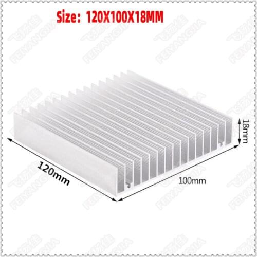 Free shipping )120x100x18mm radiator Aluminum heatsink Extruded heat sink for 20-50W LED, Electronic heat dissipation cooler co