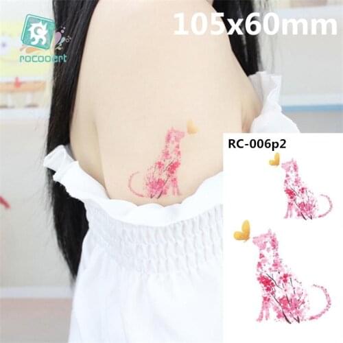 Body Art waterproof temporary tattoos for women 3d noble love cat design small arm tattoo sticker wholesale RC-006p2