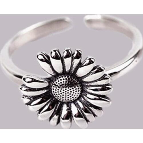 Bohemian Creative Irregular Sunflower Rings For Women Vintage Knuckle Finger Ring Trend Geometric Jewelry