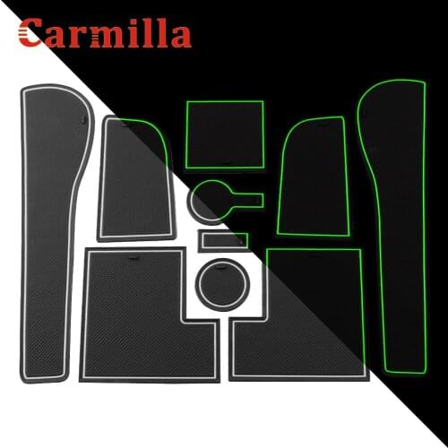 Carmilla for Volkswagen VW Golf 7 MK7 7.5 MK7.5 2012-2019 Accessories Car Door Mat Interior Anti-Slip Cup Pad Gate Slot Pad