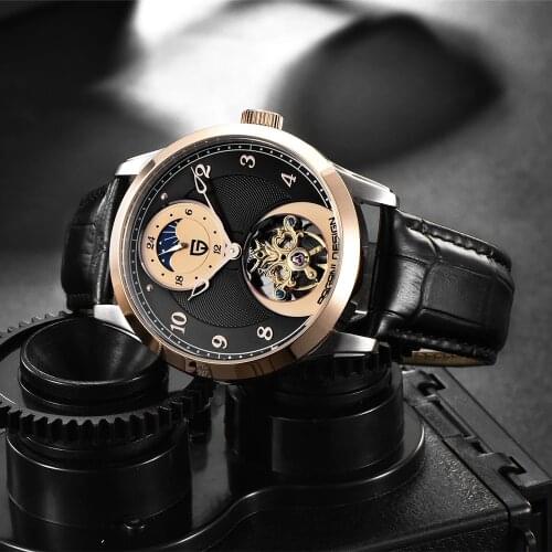 Pagani Design Tourbillon Watch Mens Stainless Steel Automatic Mechanical Watch Mens Waterproof Clock Luxury Relogio Masculino