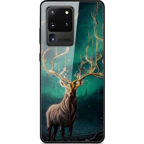 For Samsung Galaxy S20 Ultra Phone Case Tempered Glass Case Back Cover Series 2