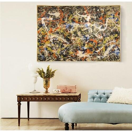 Citon Jackson Pollock《Art Gallery in Buffallo》Canvas Modern Art Oil Painting World Famous Art Picture Wall Decor Home Decoration