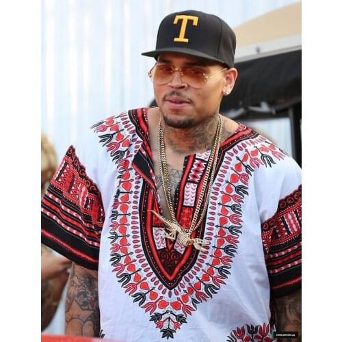 Dashiki Men Traditional African Clothing Print Dashiki Tops Fashion Design African Bazin Riche Clothes T-shirt Women Dress