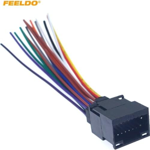 FEELDO 1PC Car Radio Stereo Wire Harness Plug Cable For Kenwood 16pin Connector Adapter #CT1606