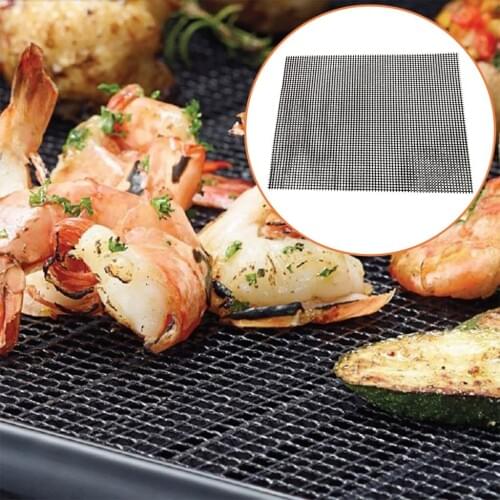 Stainless Steel BBQ Barbecue Grill Grilling Mesh Wire Net Outdoor Cooking Barbecue Net Barbecue Net Baking Tray Mat Kitchen Tool