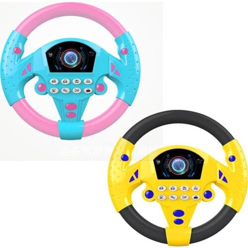Simulation Steering Wheel With Light Baby Musical Developing Educational Toys Electronic Vocal Toys For Children Birthday