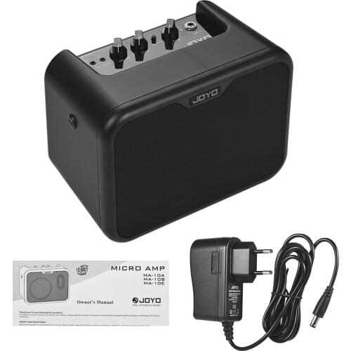 JOYO MA-10E Mini Portable Electric Guitar Amplifier Speaker 10Watt Amp OD/Clean Dual Channels with Power Adapter for Guitar Part