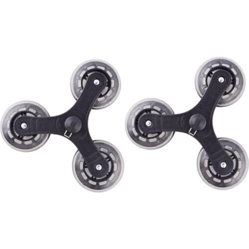 K1KA Shopping Cart Stair Climbing Triangle Wheel Sliding Rollers Replacement Casters Three-wheel Stair Climbing Pulley