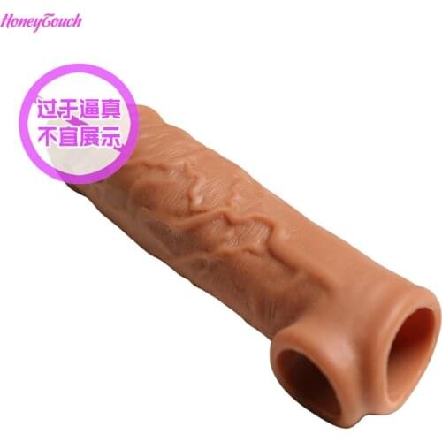Peins Cock Rings Lock Reusable Condoms for Male Penis Enlargement Intimate Goods Thick Penis Sleeve Cock Ring for Penis Extender