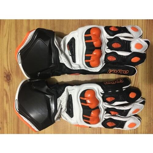 Leather Motorcycle Gloves Long Racing Driving Motocross Guantes MOTO GP Motorbike PRO Glove