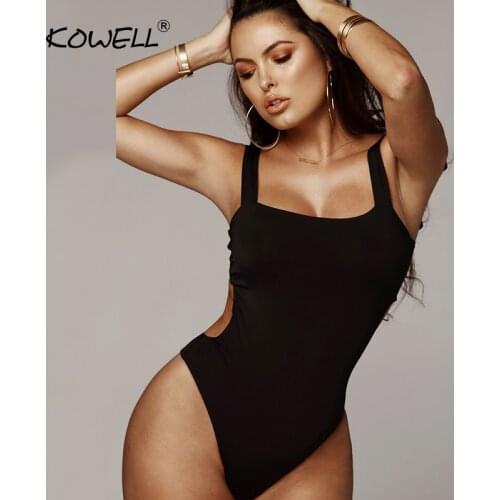 Hot Sale Backless Adjustable Shoulder Strap Sexy Bodysuit Women Sleeveless Skinny Romper Women Push Up Casual Ladies Bodysuits