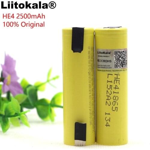 New liitokala HE4 18650 Li-ion battery 3.7 V 2500 mAh battery electronic special 20A 30A discharge + welding