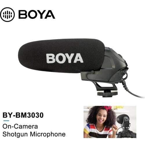 BOYA BY-BM3030 BM3031 BM3032 BM2021BM3011 Microphone On-Camera Shotgun Condenser Supercardioid for DSLR Cameras Audio Recorders