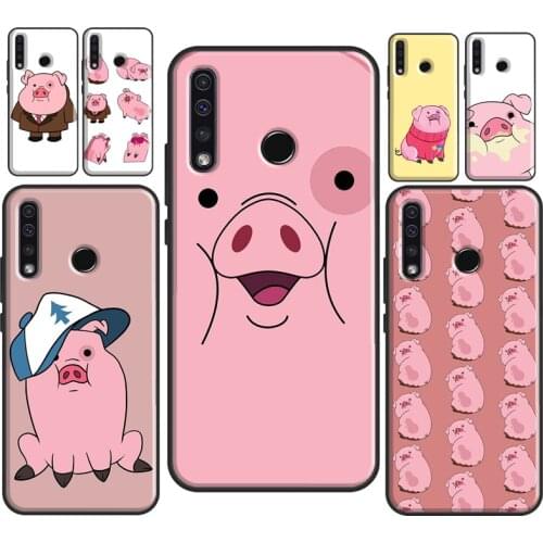 Cute PINK Kawai Pig Case For Huawei Honor 8X 9X 10X 10 Lite 10i 7A 7C 4C 6C Pro 8A 9A 7S 8S 20 Pro Back Cover