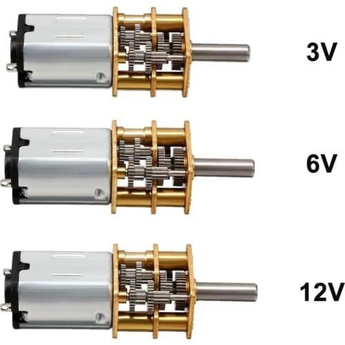 DC 3V/6V/12V GA12-N20 Mini Micro Electronic Lock Metal Gear Motor with Gearwheel